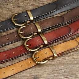 2.8CM Thick Genuine Leather Belt For Women Pin Copper Buckle Retro Cowhide Full Match Casual Jeans Women Belts Female Quality