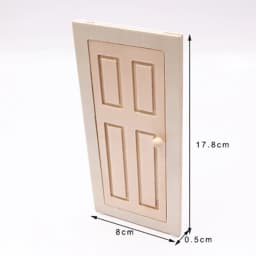 1/12 Scale Dollhouse Miniature 6 Panel Interior Wooden Door Frame DIY Plain Embryo Material Furniture Doll House Accessories