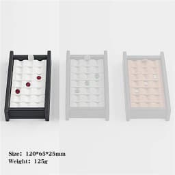 Wholesale large multi-digit gem storage box diamond display box V Groove colorful gems Box PortableGem Display Tray with Lid