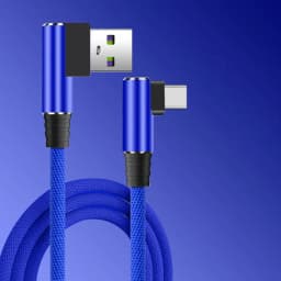 90 Degree 5A 45W Super Fast Charge USB Type C Cable for Huawei Xiaomi Redmi Oneplus 12 Pro Realme OPPO VOOC Charger Data Cord 2M