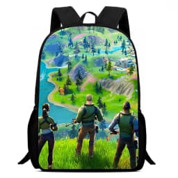 Fortnite Cartoon 15-inch Lightweight Backpack With Adjustable Shoulder Straps Kids Daily School Bag For Boys Girls Age 5-9