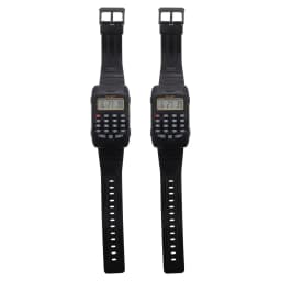 2Pcs Kid Calculator Watch Educational Digital Wristwatch with Time Display Math Calculation Function Clear Readable Screen