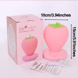 LED Strawberry Night Lamp USB Charing Bedside Lamp Silicon Touch-Sensor Nightlight for Kid Children Bedroom Decoration