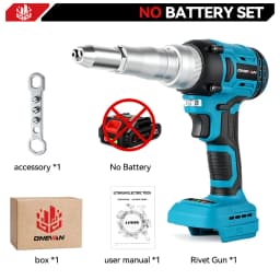 ONEVAN 720W Brushless Electric Rivet Gun Cordless 20000N Fit 2.4-5.0mm Rivet Nut Gun Industry Power Tool For Makita 18V Battery Pin