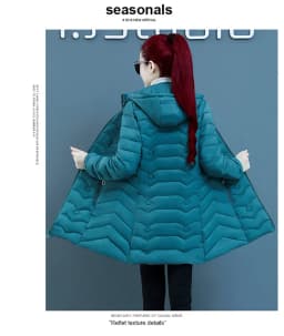 Women's Mid-Length down Cotton Jacket Mommy Style Winter Special Thickened Fashion Slimming Large Size Stylish Coat
