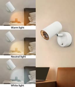 LED Modern Minimalist Remote Charging Wall Lamp 5200mAh Magnetic Suction Installation Touch 3-Color Bedroom Living Room Lighting