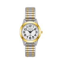 Simple Business Casual Couple's Watch with Elastic Strap and Arabic Numeral Dial, Quartz Watch for Men and Women