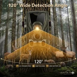 Trail Hunting Camera With 5000Mah Lithium Battery 20MP 1080P IP65 Waterproof Photo Traps 0.3s Wild Surveillance