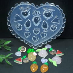 SNASAN Tiny Flower Heart Dolphin Gemstone Beauty Nail Art Resin Silicone Mould DIY Handmade Tool Small Beads Resin Silicone Mold
