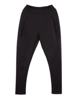 [EAM] High Elastic Waist Black Brief Long Harem Trousers New Loose Fit Pants Women Fashion Tide Spring Autumn 2026 1DC419