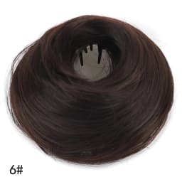 Adjustable Synthetic Bun Ponytail Wig For Women Magic Bird's Nest Shaped Hair Bun With Circle Elastic Clips Straight Donut Updo