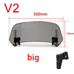 Universal Motorcycle Windshield Extension Adjustable Spoiler Clamp-On Windscreen Deflector For BMW KAWASAKI YAMAHA HONDA SUZUKI
