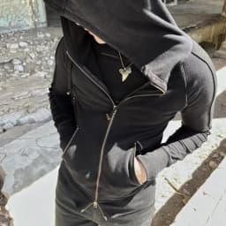 Men Dark Punk Classic Boxing Hoodie Suede Patchwork Sweatshirt Unisex Top Vintage Gothic
