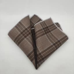 23cm Luxury Grey Wool Pocket Square For Men Vintage Plaid Striped Handkerchief Soft Skinny Hanky Banquet Cravat Suit Accessories