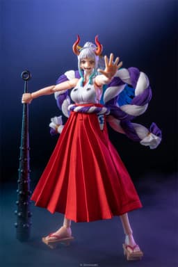 【High Quality] SHF 1/12 Scale Pirate King Yamato Red Long Style Pleated Skirt with Bow Knot Model for 6" Action Figure Body