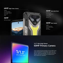 Ulefone Armor 34+ NFC 5G AI Rugged Phone 25500mAh Up to 32GB+512GB 120Hz Display 6.95" Android 15 Smartphon
