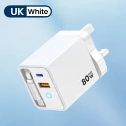 80W Fast Charging USB C Charger With Magnetic Retractable Cable Quick Charge Phone Charger Adapter For iphone 16 15 Samsung