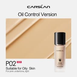CARSLAN Liquid Foundation Concealer Matte Moisturizing Oil Control Long-lasting Full Coverage Whitening Face Base Makeup