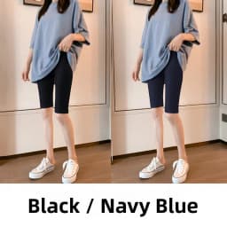 Women's Modal Short Pants Thin High Waist Elastic Slimming Black Base Layer Pants Can Be Worn outside Five-Quarter Length Summer