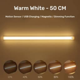 AITHEA Rechargeable Motion Sensor LED Cabinet Light Induction Night Light Portable Bar Lamp for Bedside Wardrobe Closet Aisle