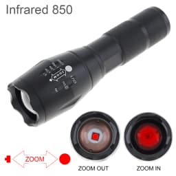 LED Tactical IR Flashlight 1000 Lumen Zoomable Focus 940nm 850nm Torch Infrared Light Hunting Torches Night Vision For Camping