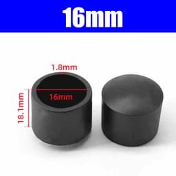 Round Black PVC Soft Rubber Pipe Sleeve Tube Cap Table Chair Foot Pad Protective Cover 6 8 10 12 14 16 19 20 22 25-120mm