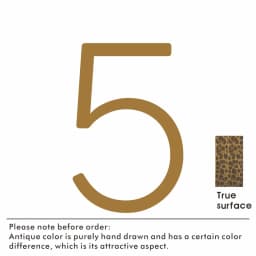 Nurlin Solid Brass Hammered Antique Brass 4-12 Inches 10-30cm Big Number Letter Door House Public Floating Signature