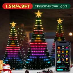 Smart Christmas Tree Lights Christmas Fairy Light APP Control Music Sync Multicolor for Indoor Outdoor Christmas Tree Decoration