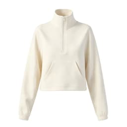Women Half Zip Pullover Stand Collar Sweatshirt Autumn Winter Outdoor Sports Long Sleeve Top Tennis Fitness Yoga Jacket
