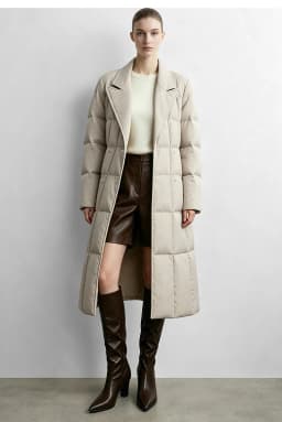 Amii Women's A-Line Down Jacket Lapel Collar Lightweight Warm Slim Fit Commuter Minimalist Women's Winter Down Jacket 12644006