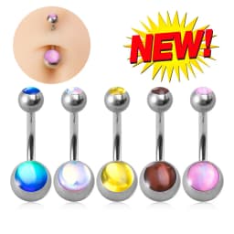 5Pcs/lot Candy Colors Acrylic Belly Button Rings for Women 316L Stainless Steel Bar Belly Navel Sexy Piercings Body Jewelry 14G