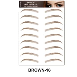 Brown Eyebrows Makeup Tattoo Sticker Water-based Hair-liked Waterproof Long Lasting False Stickers for Brow Grooming Shaping