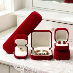 Raised Top Jewelry Box Flannelette Ring Box Simple Earrings Pendant Bracelet Jewelry Storage Box