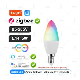 Tuya E27 GU10 E14 Smart Bulb Bluetooth WiFi Zigbee Dimmable Smart LED Lamp RGBCW LED Light Bulb Work With Alexa Google Assistant