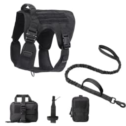 Tactical Dog Harness, Adjustable No-Pull Handle Service Vest Heavy Duty Pet Large Breed, Dog Vest for Training Hunting Walking