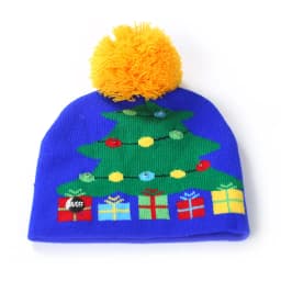 New Style! LED Christmas Hat Beanie Light Up Illuminate Warm Hat 48 Patterns New Year Snowman Sweater Hat Christmas Decorations