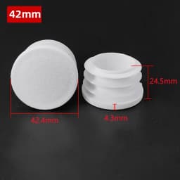 5~100Pcs 13mm~114mm White Round Plastic Blanking End Caps Chair Legs Tube Pipe Inserts Plug Bung Dust Cover Furniture Parts