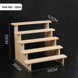 Pure Wood Display Stand Storage Rack Desktop Figurine Bubble Mat Doll Meat Green Plant Multi-layer Staircase Rack