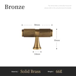 Santaya Solid Antique Brass Diamond-cut Cross Knurl Pattern Bronze Wardrobe Cabinet Handles T-bar Knobs Pitch 320mm Long Pull