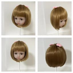 New Braid Brown Hair Wig for 22 Inch Reborn Dolls Long Straight Hair for 32-35cm Doll Head Silicone Reborn Baby Doll Hair Wig