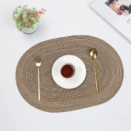 1/4/6/10PCS Oval Table Mats Braided Placemats for Dining Tables Natural Woven Oversized Place Mats Set 테이블매트 салфетки на стол