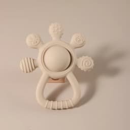 New Teething Silicone Palm Rattle Teether Bunny - Safe Baby Chew Toys for Soothing Sore Gums