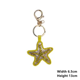 Cute Conch/Starfish/Crab/Seashell Appliques Embroidered Beaded Decals Keychains DIY Bags Charms Ocean-theme Hanging Ornament