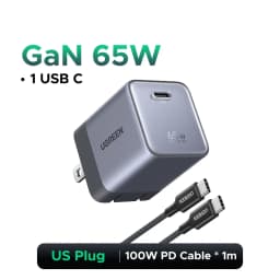 【Ultra Mini-US Plug】UGREEN 65W 45W GaN USB C Charger PD3.0 QC4.0 PPS For Macbook Pro Laptop iPhone 18 17 Samsung S26 iPad Tablet