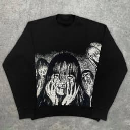 Sweatshirt Y2K Clothes American Gothic Hip Hop 3D Digital Graphics Oversized Sweatshirt Mens Womens Round Neck Long Sleeve Tops