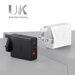 Lenovo 120W USB Dual Type-C Multi Port Mobile Phone Charger EU US UK Full Protocol Super Fast Charging Headband Indicator Light