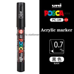 1 UNI POSCA PC-1M Marker Art Supplies for Artist POP Poster Pen Graffiti Advertising 0.7mm Art Stationery Multi-color Optional