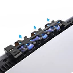 Cooling Fan for PlayStation 5 Console Disc and Digital Editions High-Speed Silent Fan with LED Light for PS5 Accessories