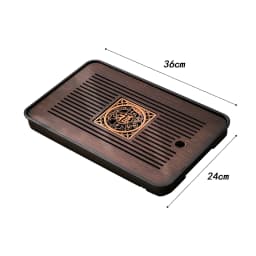 Chinese Kungfu Tea Tray Tea Set Accessory Tea Serving Tray for Tea Room Home Chinese Tea Tray with Water Storage Drainage