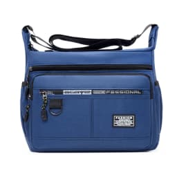 Men's Cross-Body Bag with Multi-Layered Pockets, Adjustable Shoulder Strap, Business Single-Shoulder Bag